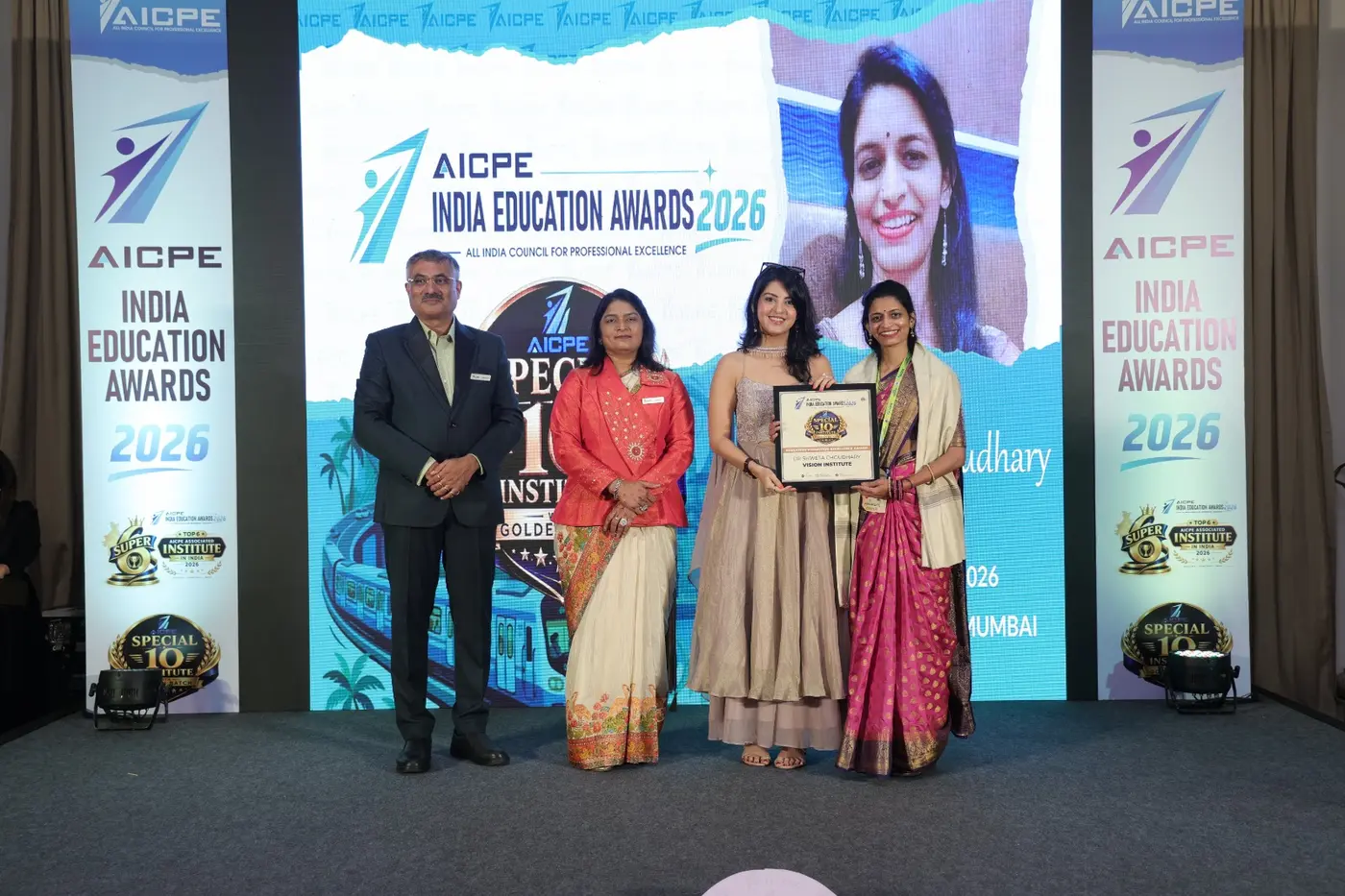 Vision Institute team at the India Education Awards 2026